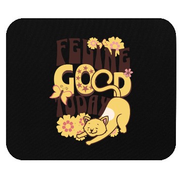 Discover feeling good cat Mouse Pads