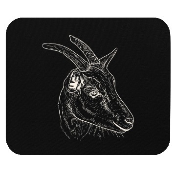 Discover Goat Head - Line Art Mouse Pads