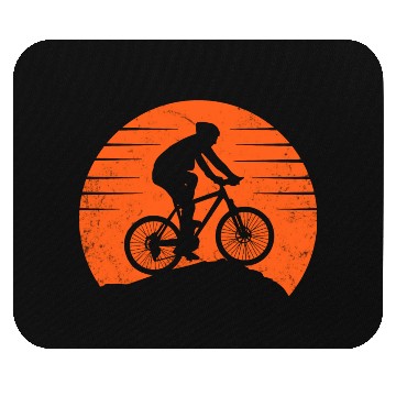 Discover Mountain Bike Sunset Graphic Mouse Pads