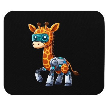 Discover Cool robot giraffe is a cyborg Mouse Pads