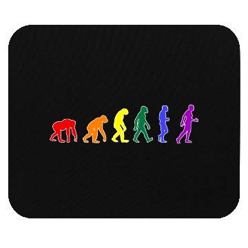 Discover Rainbow Evolution (White Outline) Mouse Pads
