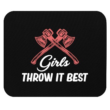 Discover Girls Throw It Best Axe Throwing Chainsaw Mouse Pads