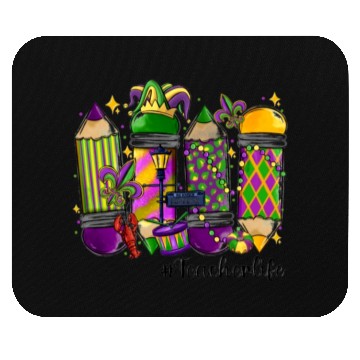 Discover mardi gras teacher life Mouse Pads