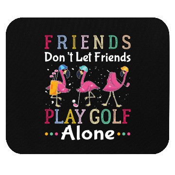 Discover Golf Player Golfer Funny Flamingo Mouse Pads