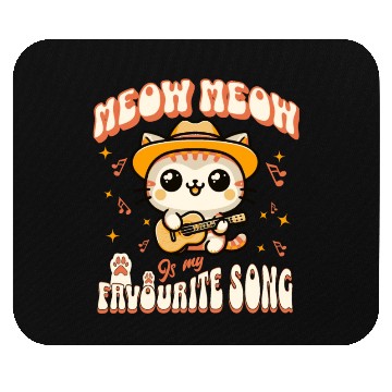 Discover Cat With Guitar Mouse Pads