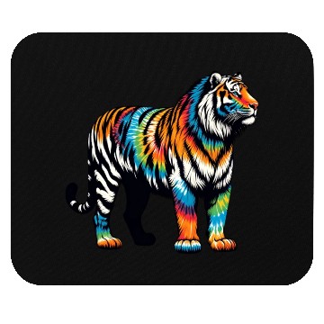 Discover Vibrant Tie Dye Tiger Artwork Mouse Pads