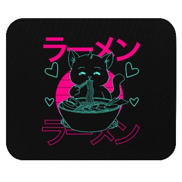 Discover Aesthetic Anime Ramen Cat Retro Japanese Mouse Pads