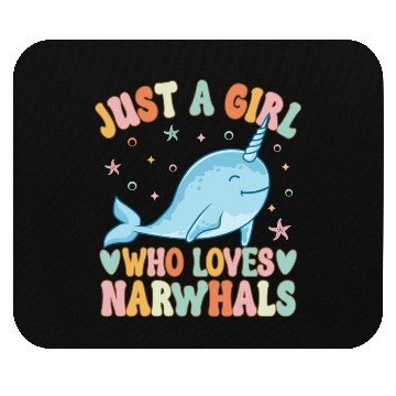 Discover Narwhal Girl Narwhal Lover Mouse Pads