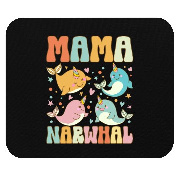 Discover Groovy Narwhal Mom Narwhal Lover Mouse Pads