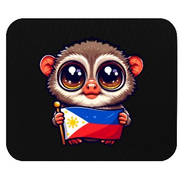 Discover Tarsier with Philippine Flag Mouse Pads