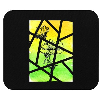 Discover Ink flower and Watercolor Background Mouse Pads