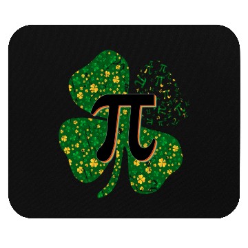 Discover Irish Math 3.14 Pi Day Shamrock St Patrick's Day Mouse Pads