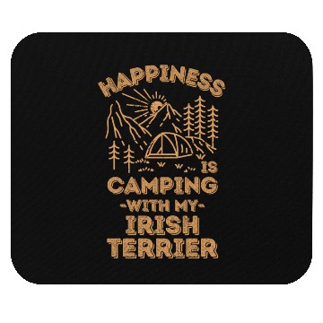 Discover Camping with irish-terrier Mouse Pads