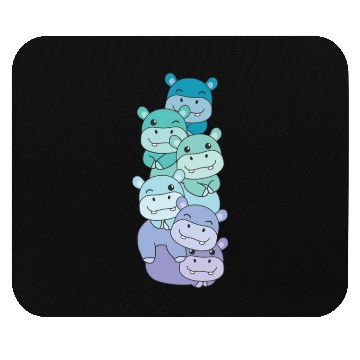 Discover Neptunic Flag Pride Lgbtq Cute Hippo Stack Mouse Pads