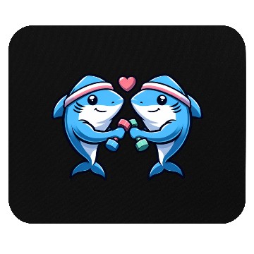Discover Shark Squad s Swim Gym Mouse Pads