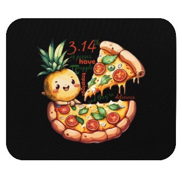 Discover pi day math Pineapple pizza Toppings Mouse Pads