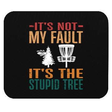 Discover Retro Disc Golf Stupid Tree Disc Golfer Mouse Pads