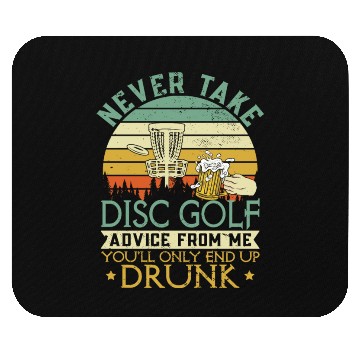 Discover Disc Golf Advice Beer Disc Golfing Mouse Pads
