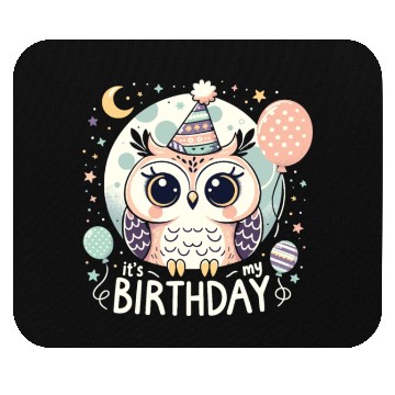 Discover Its My Birthday Sweet Birthday Owl Mouse Pads