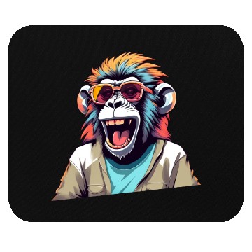 Discover Retro Laughing Monkey Mouse Pads