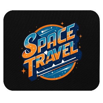 Discover space travel typography text with stars Mouse Pads