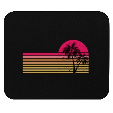 Discover Retro Palm Tree Sun Rise Mouse Pads