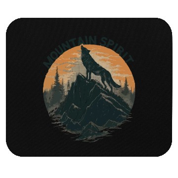 Discover Mountain Majesty Wolf Howling on the Peak Mouse Pads