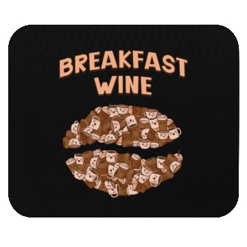 Discover Breakfast Wine Coffee Lover Wine Lover Caffeine Ch Mouse Pads