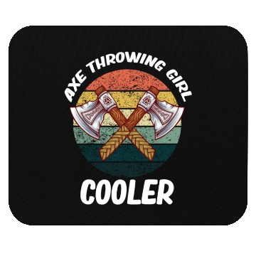 Discover Axe Throwing Girl Cooler Chainsaw Bushcraft Mouse Pads