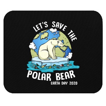 Discover Save The Polar Bear Mouse Pads