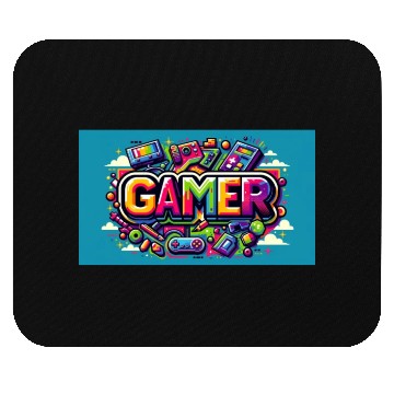 Discover Neon Arcade Retro Gamer Mouse Pads
