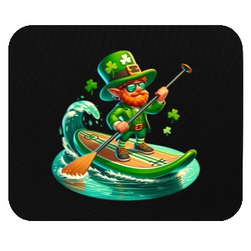 Discover St. Patrick's Day Paddle Boarding Mouse Pads