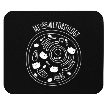 Discover Meowcrobiology Cat Science Nerd Design Mouse Pads