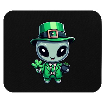 Discover St. Patrick's Day Alien Extraterrestrial Mouse Pads
