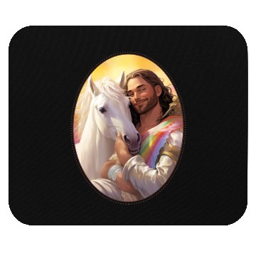 Discover Jesus Snuggling Unicorn Mouse Pads, Christian