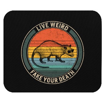 Discover Opossum Mouse Pads, Live Weird Fake Your Death Funny