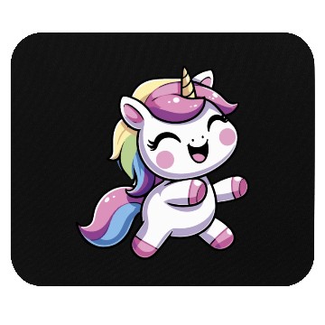 Discover Happy Unicorn dancing Mouse Pads