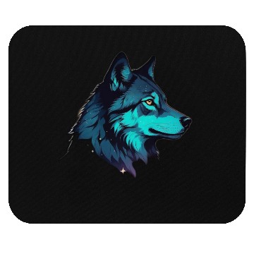 Discover silhouette of a wolf head double exposure blending Mouse Pads