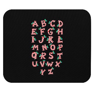 Discover Christmas Alphabet Candy Cane Mouse Pads