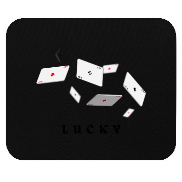 Discover Card Player Lucky in Charm Cards Mouse Pads