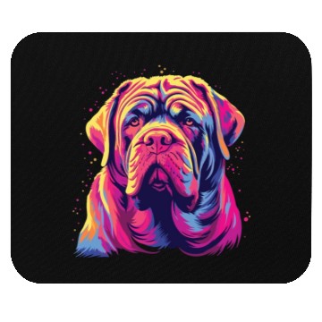 Discover Watercolor Colorful Neapolitan Mastiff Mouse Pads