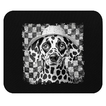Discover funny Dalmatian with hat Mouse Pads