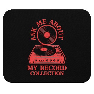 Discover Ask Me About My Record Collection Vinyl Vintage Fa Mouse Pads