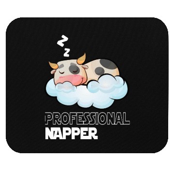 Discover Professional Napper Cow Sleeping Late Riser Mouse Pads