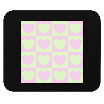 Discover Cute Heart pattern- pink and green color theme Mouse Pads