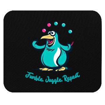 Discover Clumsy Penguin: Fumble, Juggle, Repeat. Mouse Pads