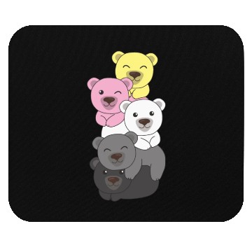 Discover Queerplatonic Flag Pride Lgbtq Cute Bear Mouse Pads