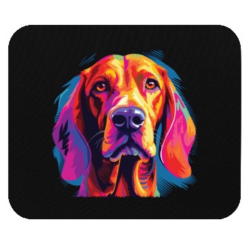 Discover Watercolor Colorful Redbone Coonhound Mouse Pads