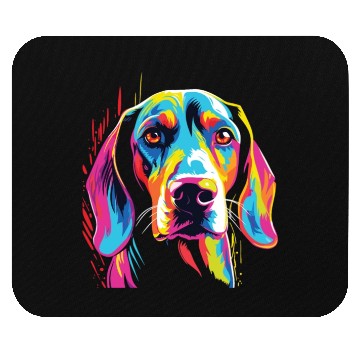 Discover Watercolor Colorful Treeing Walker Coonhound Mouse Pads