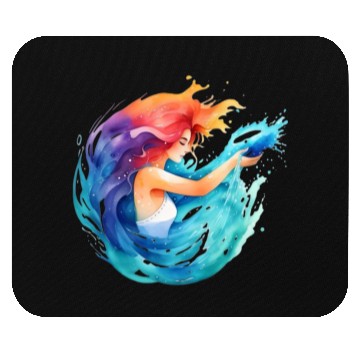Discover Color splash zodiac: Aquarius Mouse Pads
